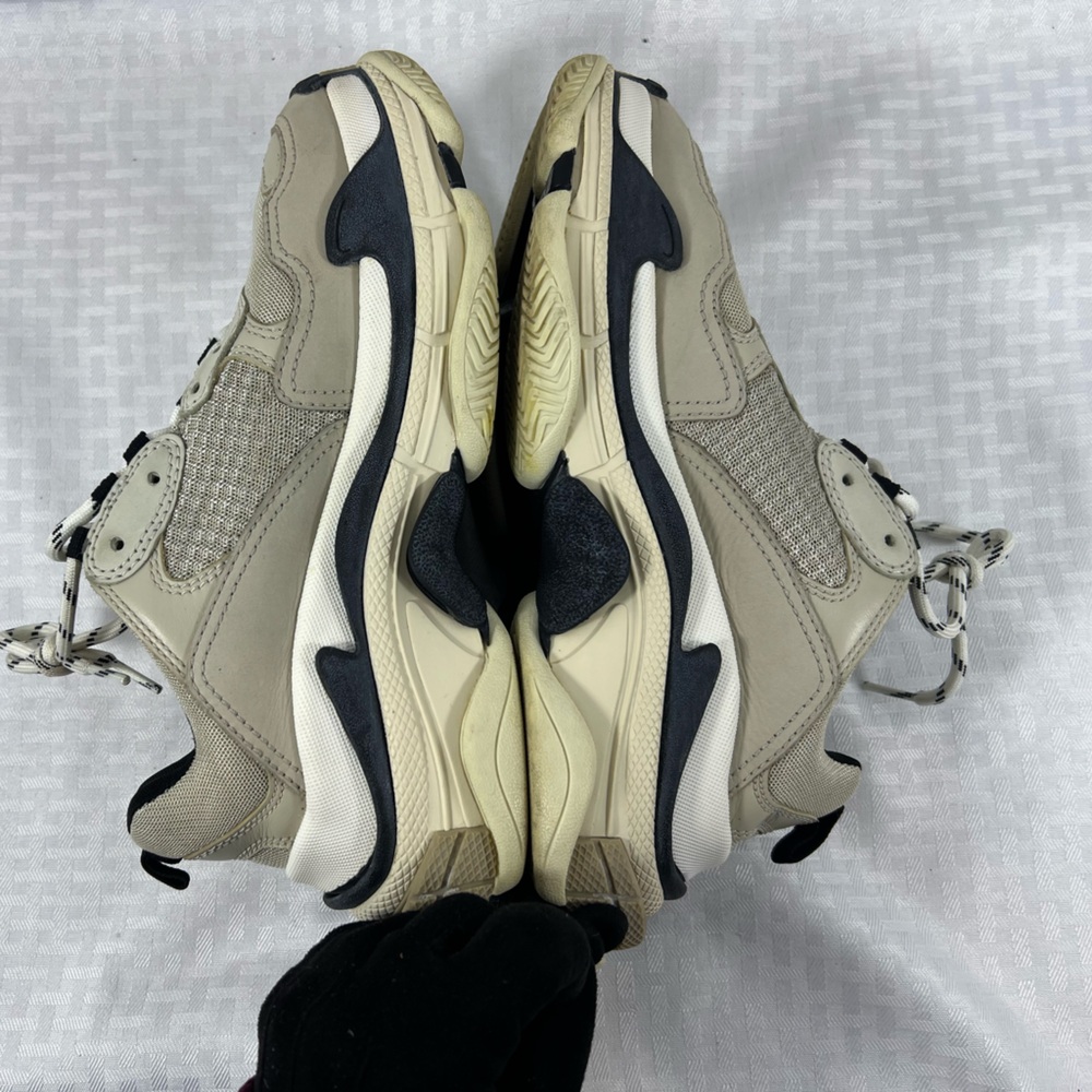 Balenciaga Triple S Beige Black Women’s 39 | Chunky Dad Shoes w/Dustie&laces - Picture 7 of 11